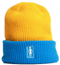2 Tone Fold Beanie (Yellow/Blue)