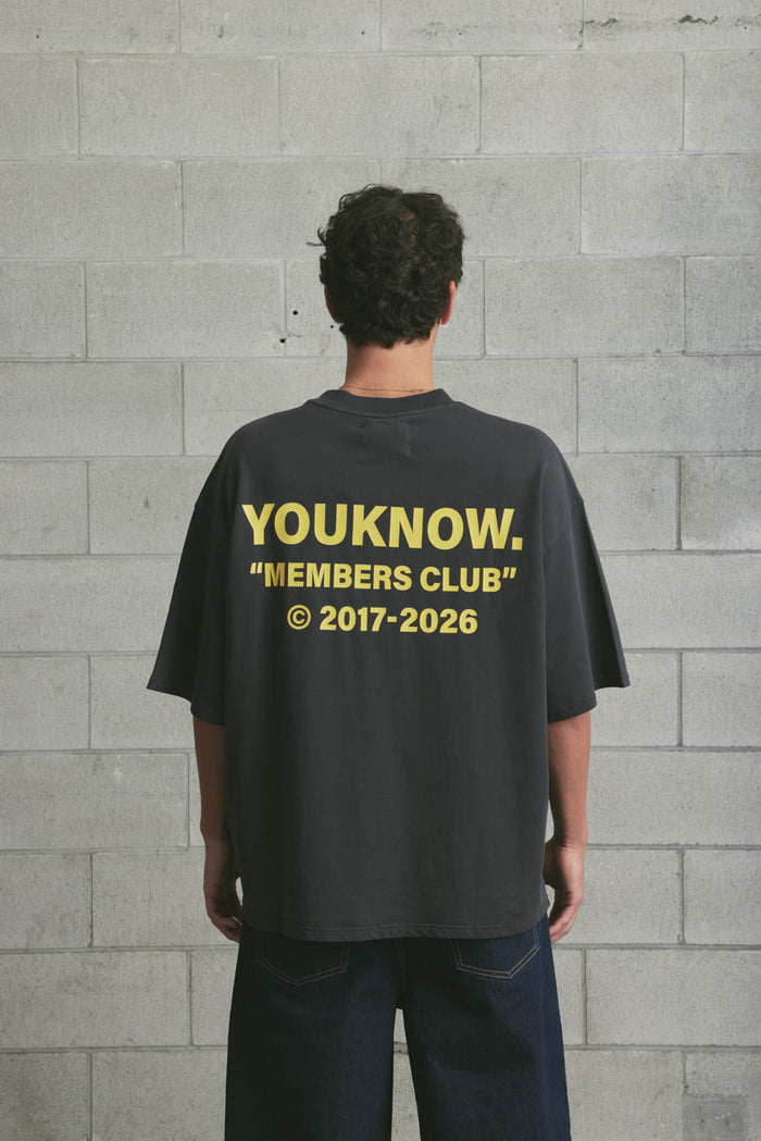 2026 Member's Club Tee | Washed Black
