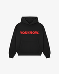 Applique Block Hoodie | Black/Red