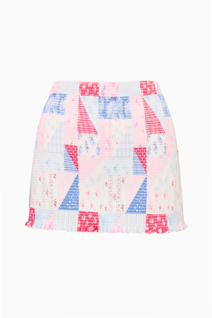Arwen Patchwork Print Swim Skirt