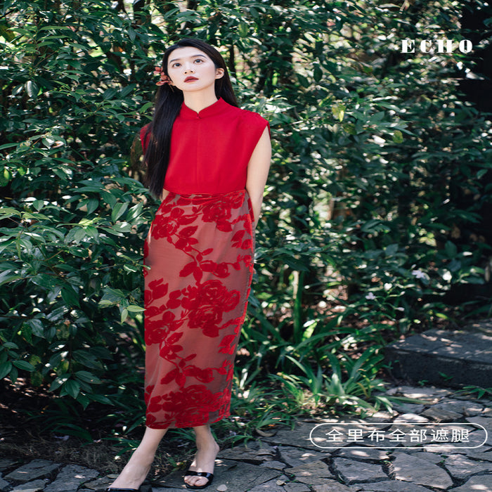 Echo official s new Chinese style improved cheongsam image 3