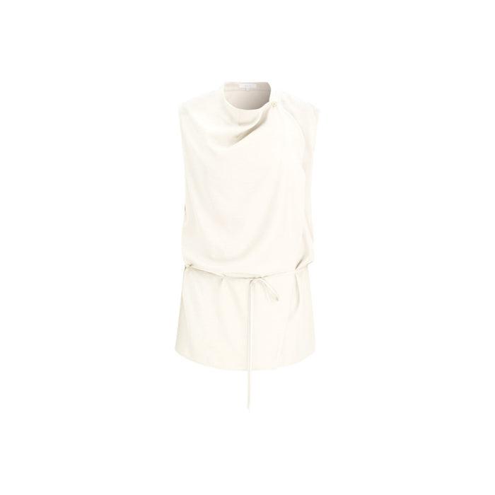 Pearl white sleeveless upgraded acetate version in stock / L