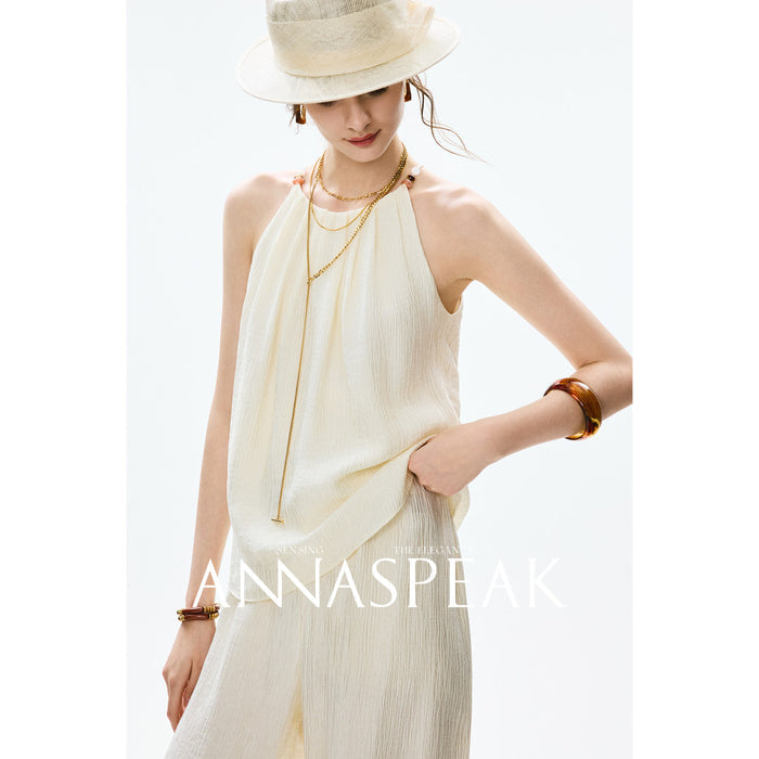 Champagne white camisole top is cool and easy to maintain / L pre sale