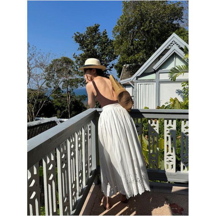 Krocchi Two tone backless bodysuit for women summer slim fit ribbed knit crew neck top image 5