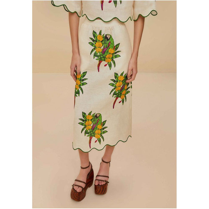 ASAYA6606 – Tropical Parrot Linen Set 🦜🌿