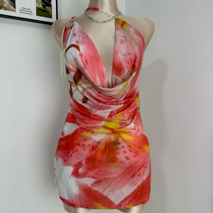 Backless Spaghetti-Strap Dress