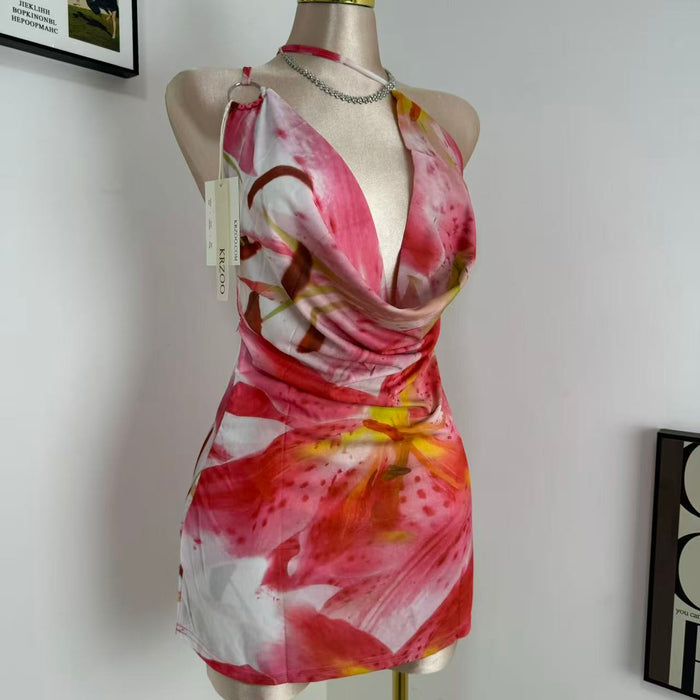 Backless Spaghetti-Strap Dress
