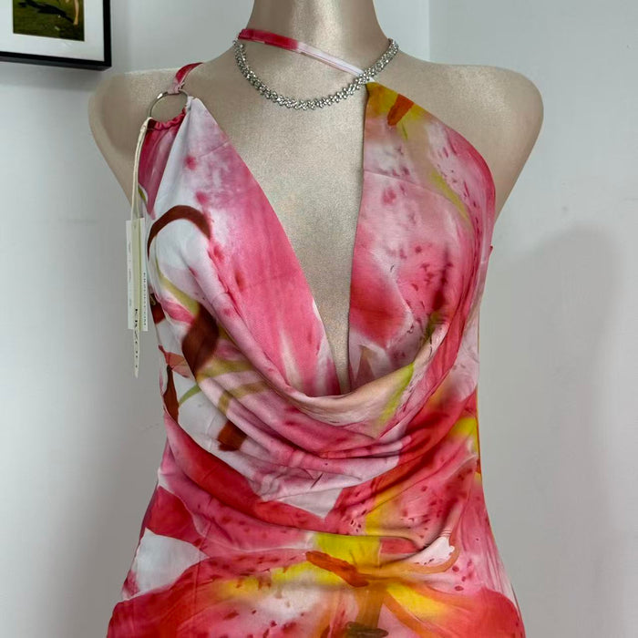 Backless Spaghetti-Strap Dress