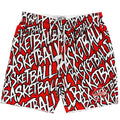 "Basketball" Graffiti - Shorts - Red