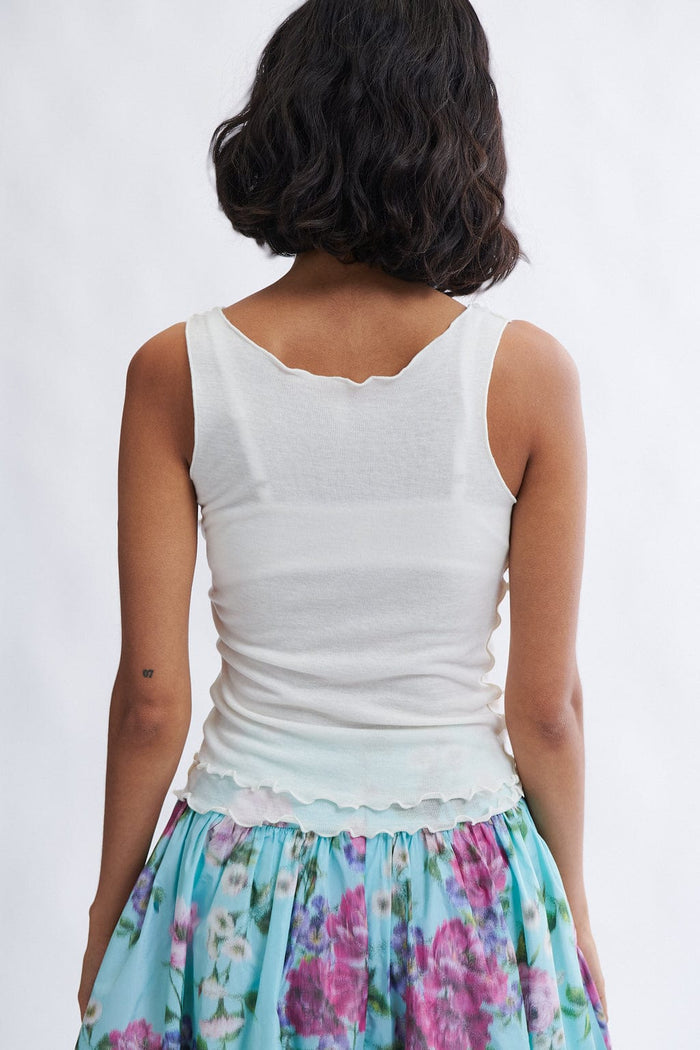 Eliza Faulkner Designs Inc. Becca Microknit Tank Top Off White