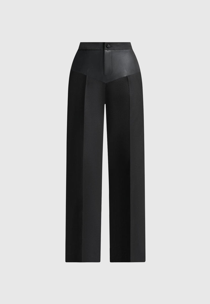 blanche-leather-panel-tailored-trousers-black