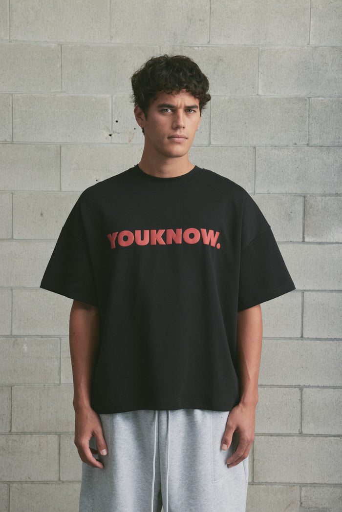 Block Tee 2.0 | Black/Red