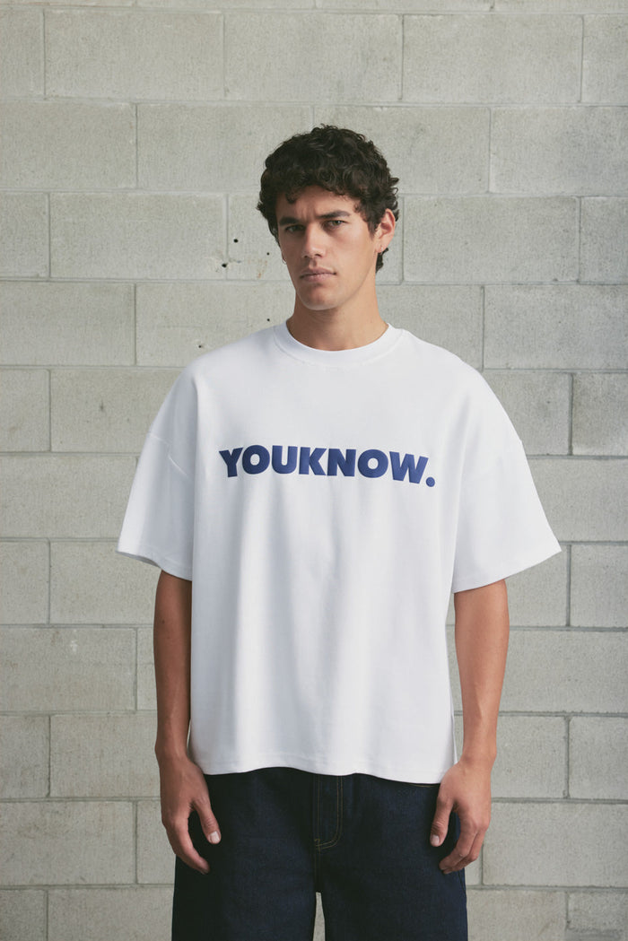 Block Tee 2.0 | White/Navy