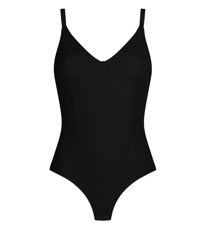 Body sculptant noir avec soutien-gorge intégré Dim Silhouette