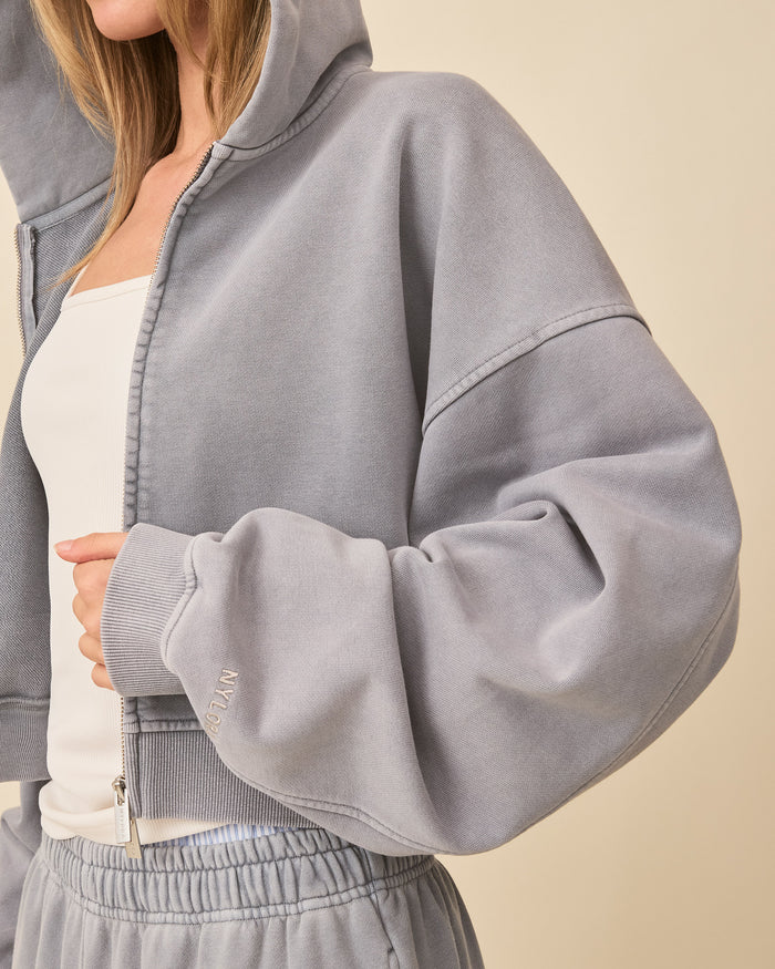 BROOKS JACKET WASHED GREY