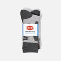 View 1 durable cooling socks from COOLMAX yarn with BRUNT logo in grey folded in package * # 2-Pack