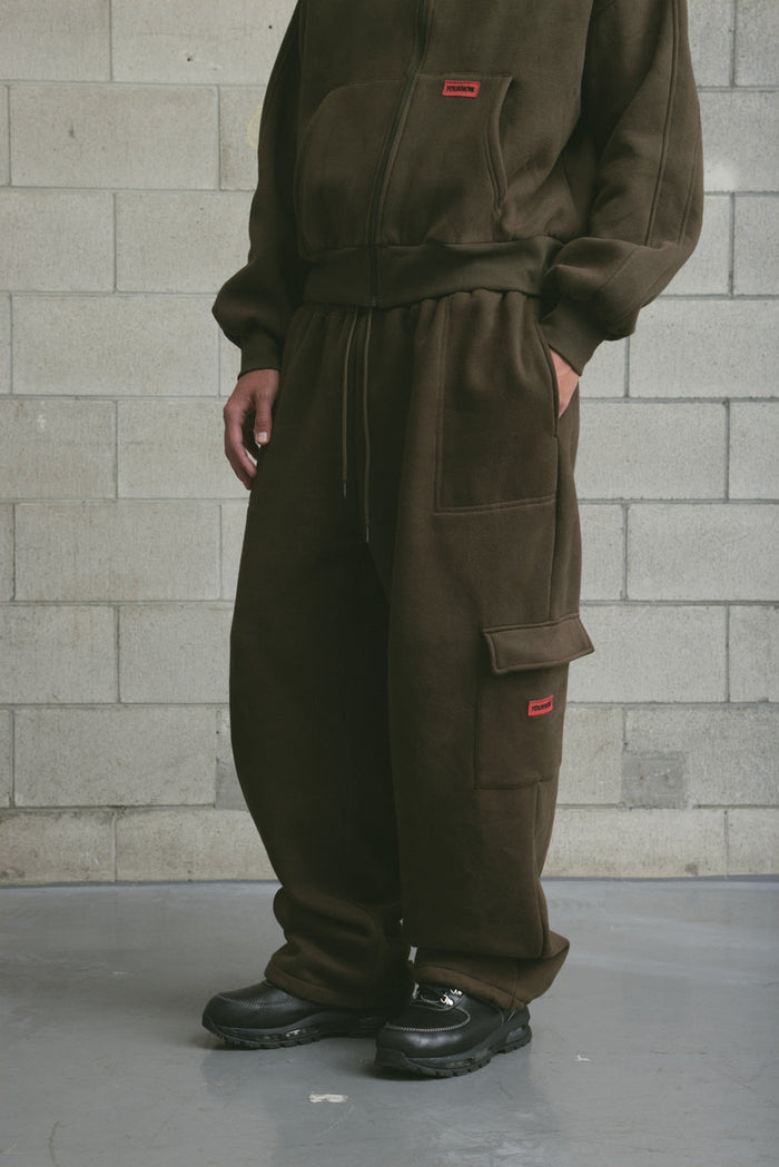 Brushed Fleece Cargo Sweatpant | Dark Olive