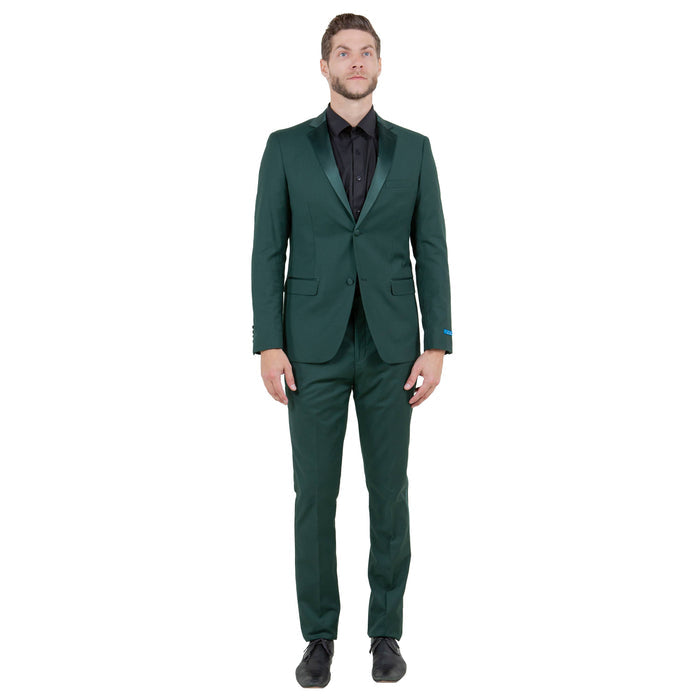 Bryan Michaels Men's 2pc Tuxedo Set Satin Notch Lapel, Green