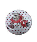 Bulldog Polka Dot Button Pin