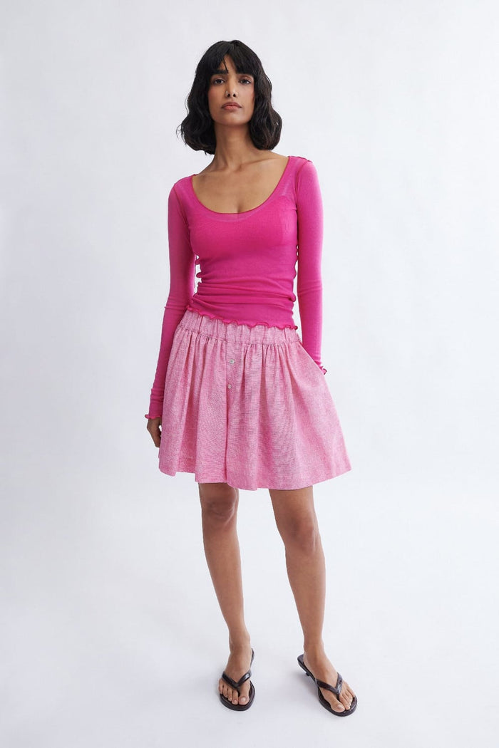 Eliza Faulkner Designs Inc. Carla Top in Raspberry