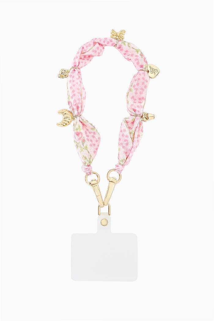 Case-Mate x LoveShackFancy Scarf Anchor Card Phone Charm - Blooming Heirloom