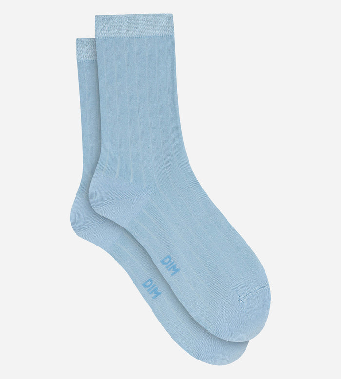 Chaussettes femme côtelées en coton satiné Horizon Dim Mode
