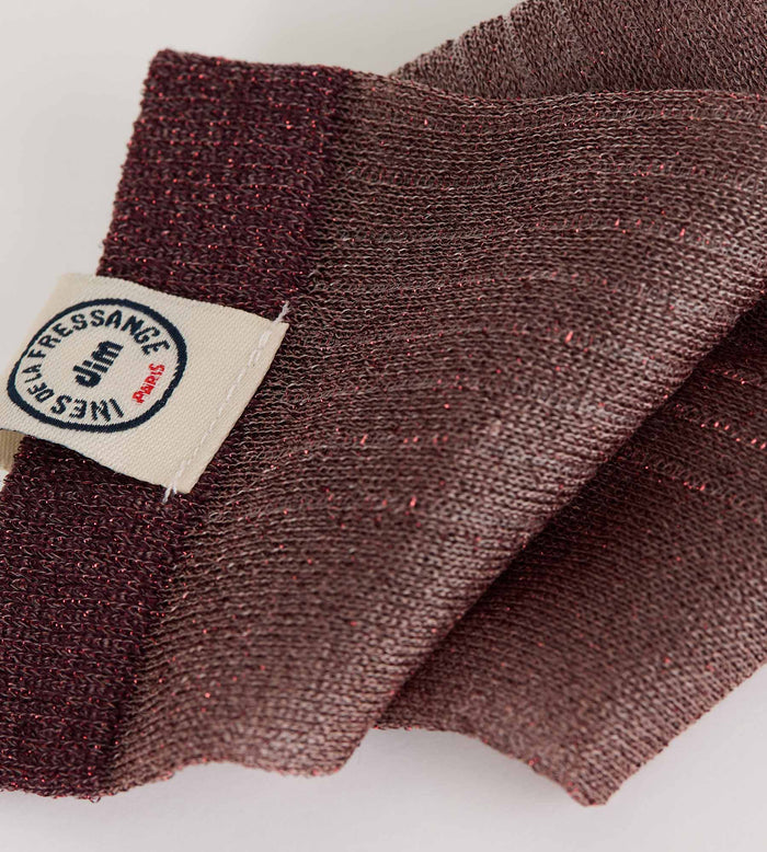 Chaussettes femme marron précieux Dim x Ines de la Fressange