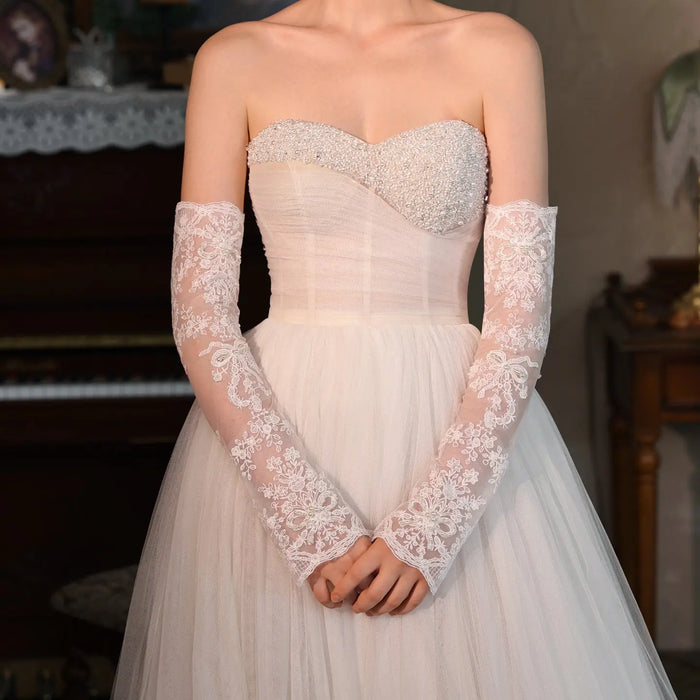 Long Velve Formal Gloves Wedding Prom Evening Gown Bridal Accessories GL004（副本） SHEER FAIRY
