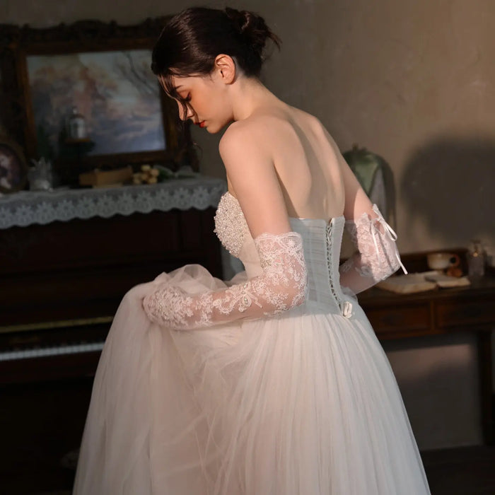 Long Velve Formal Gloves Wedding Prom Evening Gown Bridal Accessories GL004（副本） SHEER FAIRY