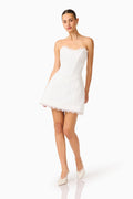 Clarisse Tulip Mini Dress White - Dress - Elliatt