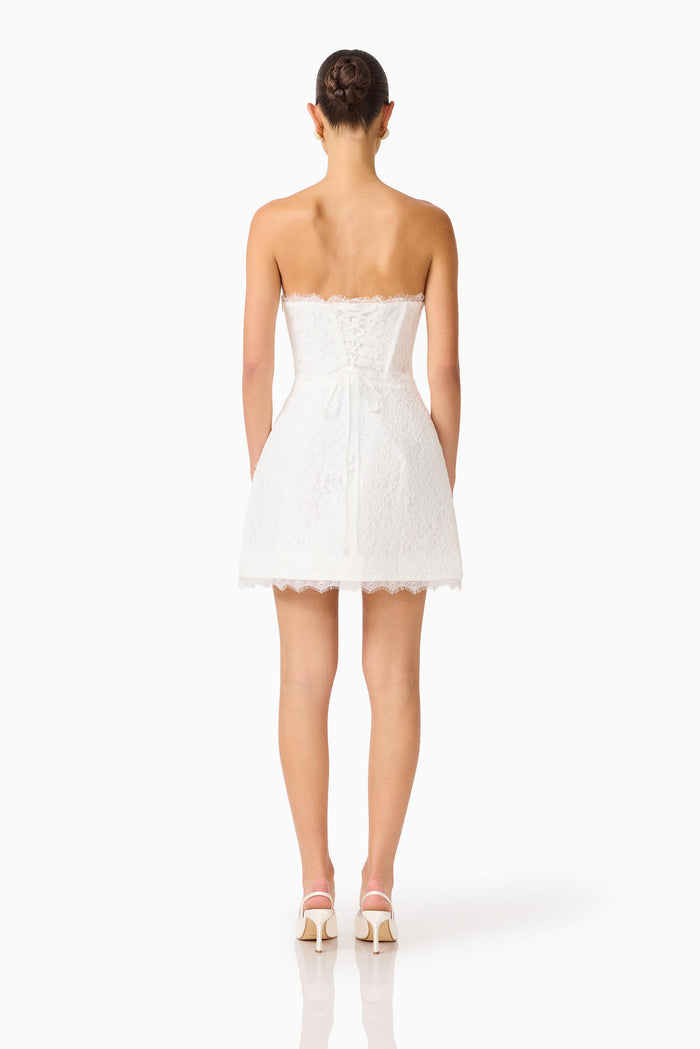 Clarisse Tulip Mini Dress White - Dress - Elliatt