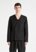 colin-collarless-double-breasted-minimal-blazer-black
