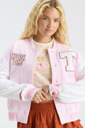 Collegiate Varsity Jacket - LONGHORN PINK