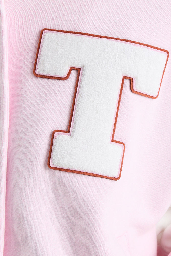 Collegiate Varsity Jacket - LONGHORN PINK