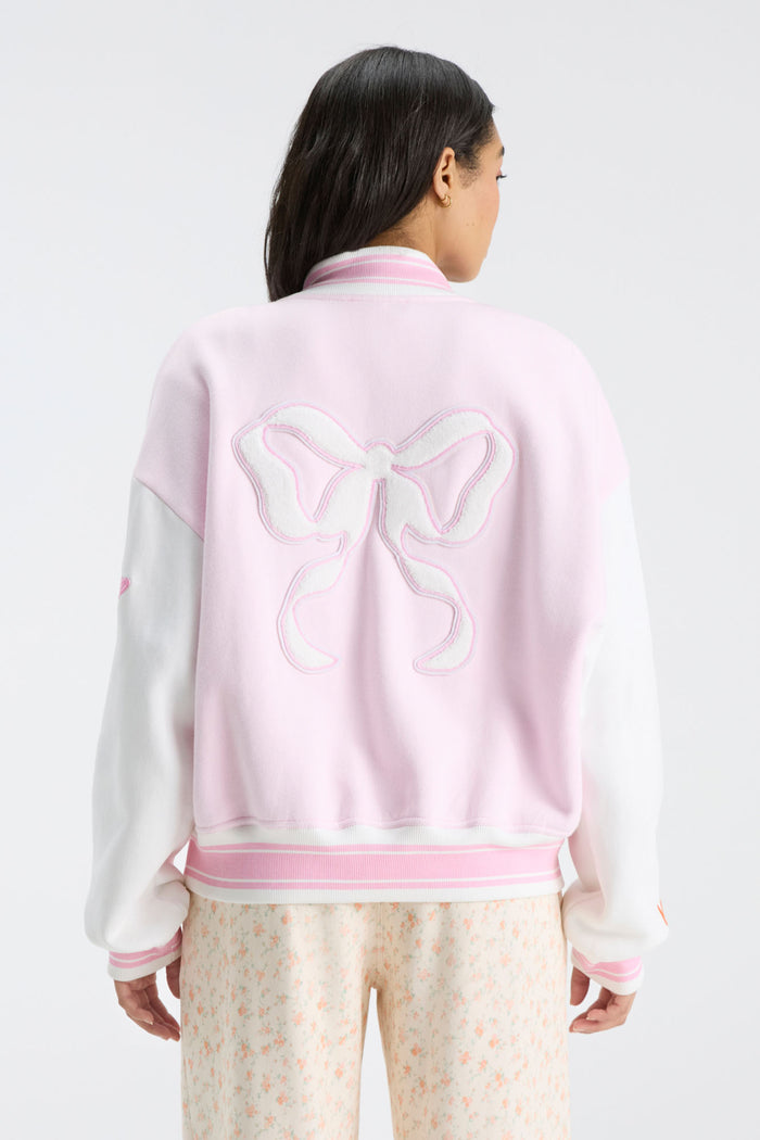 Collegiate Varsity Jacket - MIAMI PINK