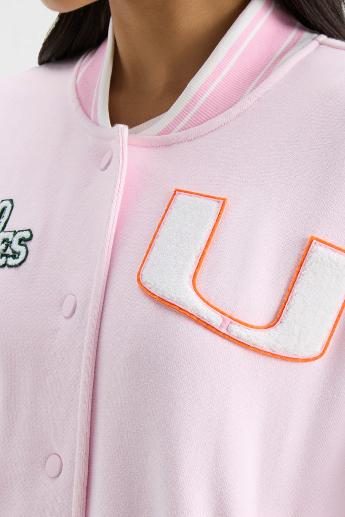 Collegiate Varsity Jacket - MIAMI PINK