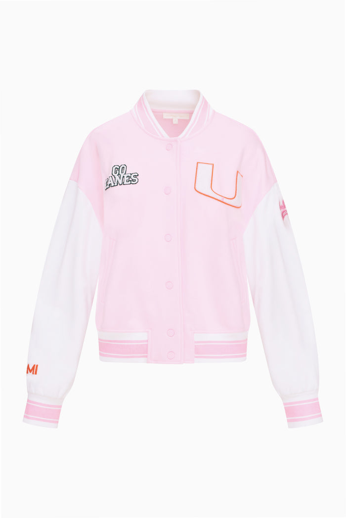 Collegiate Varsity Jacket - MIAMI PINK