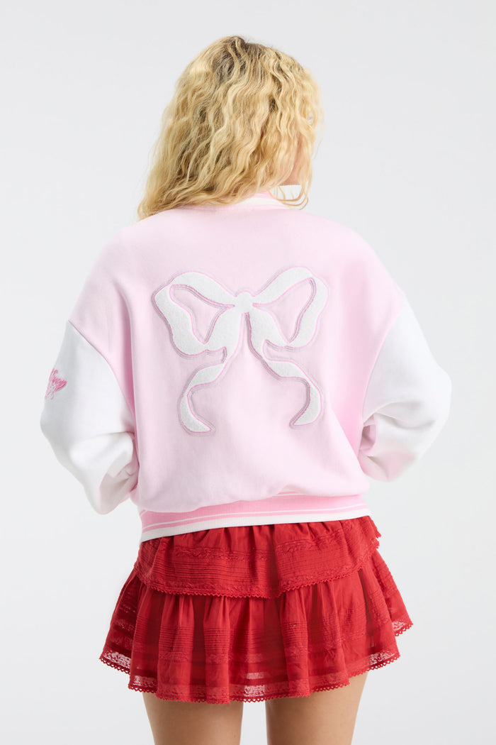 Collegiate Varsity Jacket - UGA PINK