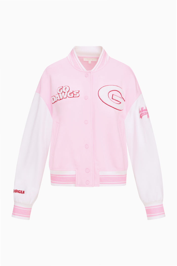 Collegiate Varsity Jacket - UGA PINK