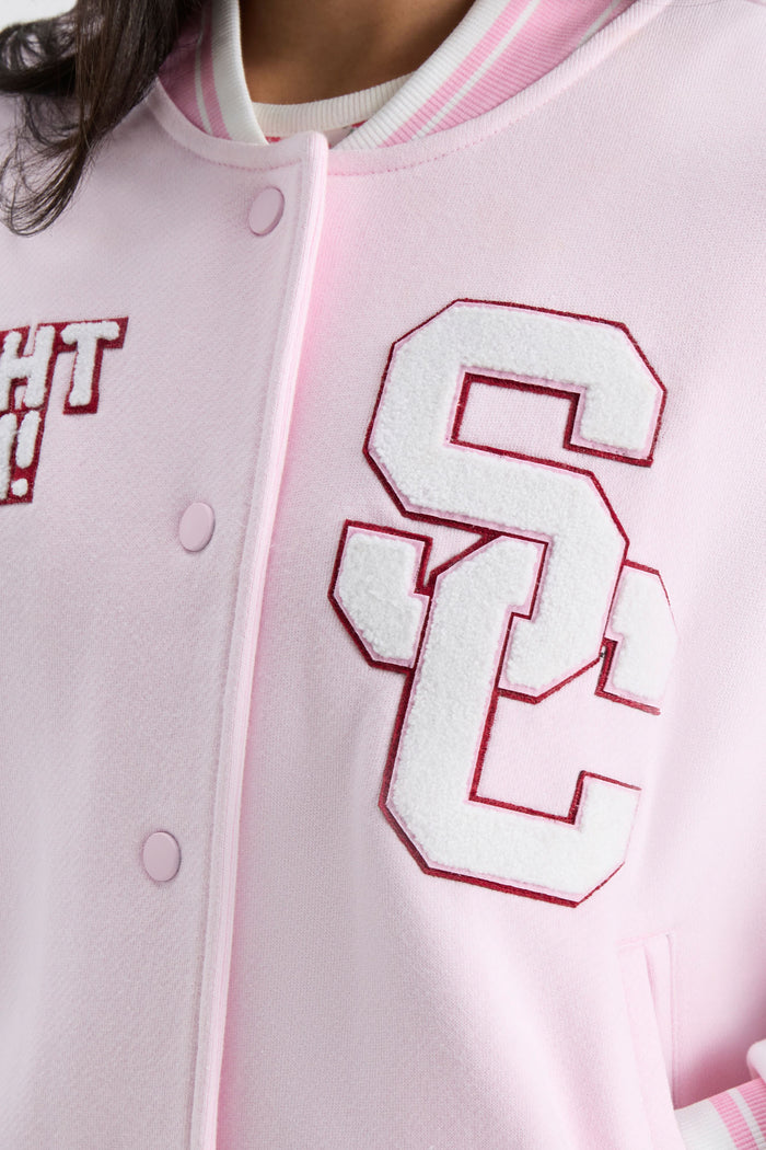 Collegiate Varsity Jacket - USC PINK