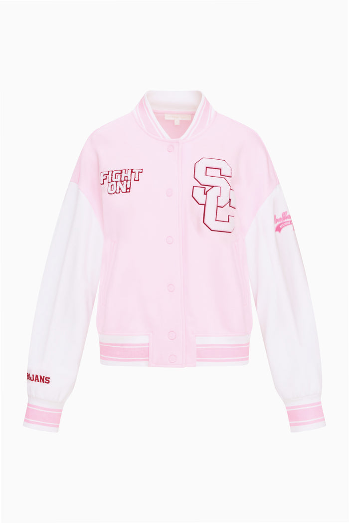 Collegiate Varsity Jacket - USC PINK