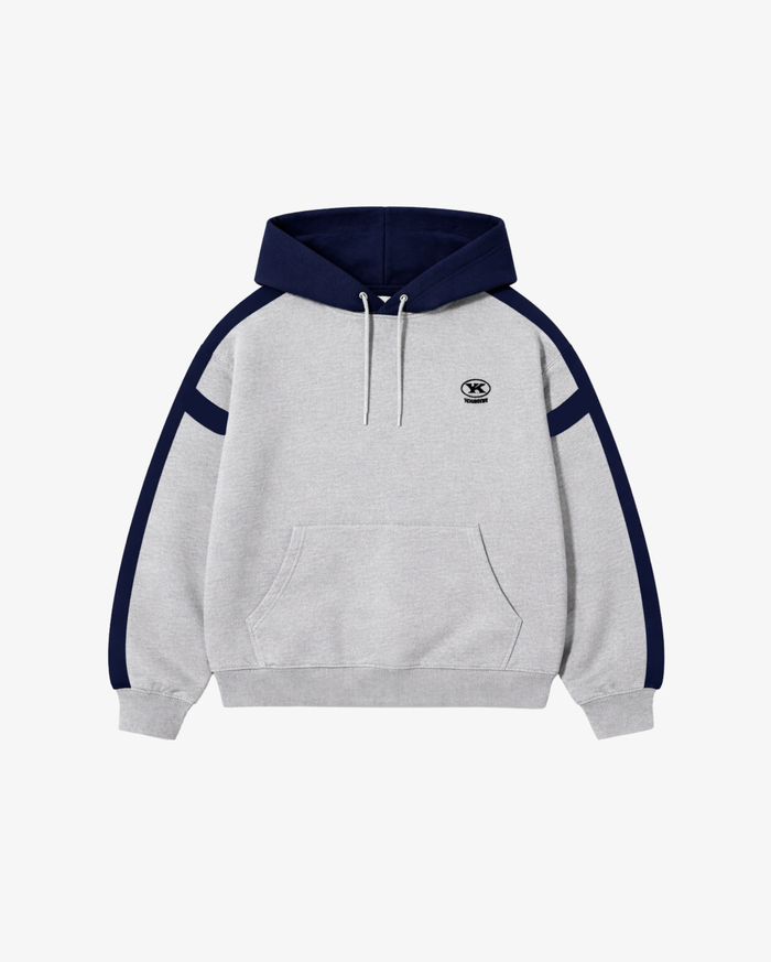 Colour Block Hoodie | GREY MARLE