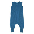 Combinaison de nuit bébé sans manches en polaire de laine bio Reiff - Pacific blue