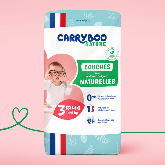 Couches Bébé Écologiques Carryboo Nature - Taille 3