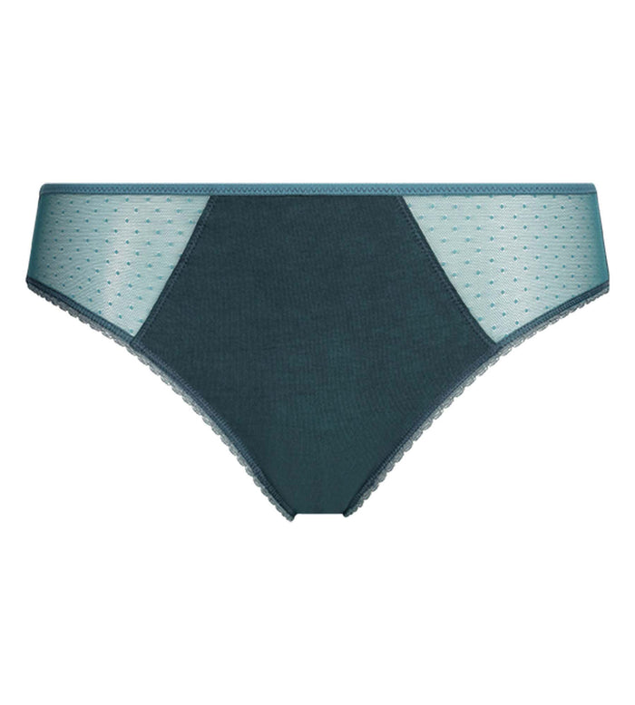 Culotte femme microfibre et tulle plumetis Vert Hydro Generous Coton Bio