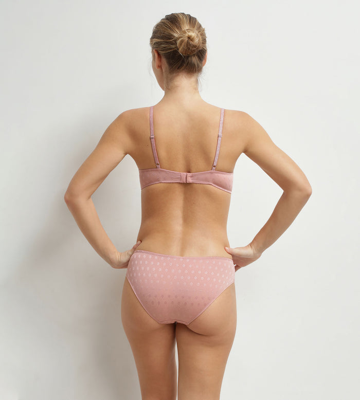 Culotte taille haute femme en microfibre Rose à fleurs Cosy Time