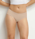 Culotte taille haute femme invisible en microfibre Nude Dim