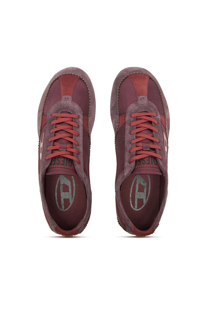 D-Mile-Flat sneakers with suede overlays