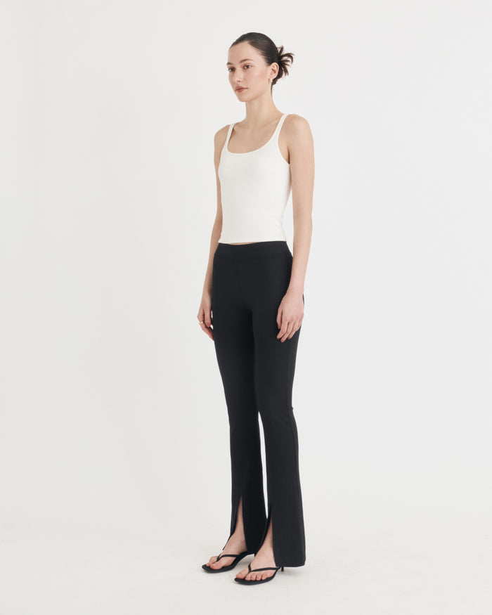 DAMIEN RIBBED PANTS BLACK