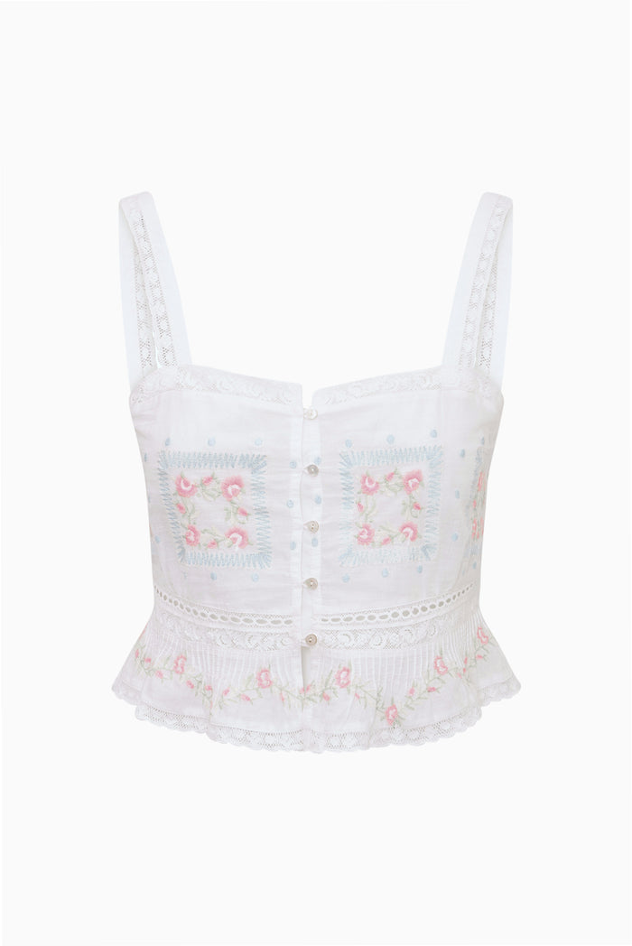 Devron Embroidered Cotton Top